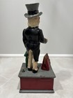 Vintage Cast Iron Uncle Sam Mechanical Coin Bank