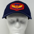 Vintage 90s Bud King Of Beers Hat Baseball Cap Blue Air Force Usaf Strapback