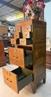 Antique American Quarter-sawn Oak Globe 8 Drawer File Cabinet Circa 1920