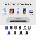 Usb C Sd Card Reader For Iphone 16 15 Pro Max plus  Usb-c To Sd tf  White 