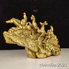 11 6  China Antique Copper Brass Eight Horses Small Eight Horse Ornament
