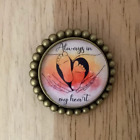 Bronze Custom Photo Lapel Pin  25mm Custom Lapel Pin  Bronze Memorial Lapel Pin