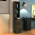 Beauty Salon Hair Styling Barber Station Wall Mount Cabinet Dressing W  Drawer