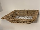 French Bakery Basket Vtg Wire Rustic Country Farmhouse Primitive Rusty Iron Prim