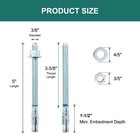 3 8  X 5  Concrete Anchors  50 Pack  3 8 Inch Wedge Anchors Bolts Plated