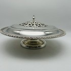 Antique Lifetime Brand Silver Plate Flower Frog Arranger Floral Centerpiece