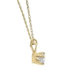 1 3 Ct Solitaire Round Diamond Pendant Necklace 18  14k Yellow Gold