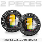 2x 3inch Flush Mount Led Work Light Bar Pods Spot Driving Fog Lamp Offroad Round