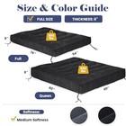 8  Futon Mattress Size  Thick Futons Sofa Couch Bed Sleeper Sofa Full Black