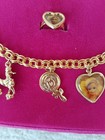 Vintage Barbie For Girls Charm Bracelet   Ring Jewelry Set - New In Original Box
