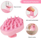 Soft Silicone Hair Scalp Massager Shampoo Brush For Wet Dry Oily Curly Straight
