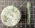 Mortar And Pestel Set Footed Green Marble 4    Tall  4  Wide