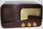 1951 Ge General Electric Mahogany Bakelite Model 218 Fm Am Tube Radio Works Vtg
