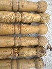 6 Vtg Oak Balusters Wood Architectural Salvage Spindle Post 12    Tall Crafter  a 