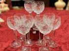 Vintage Waterford Lismore Crystal Balloon Wine Glasses 7  Signed Ex Cond 10pc