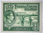 Travelstamps  1938-45 Turks   Caicos Islands Stamp Scott  79 Sg195 Perf 13 Moglh