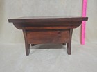 Vintage Pine Mcm  Colonial Wood Foot Stool With Piano Hinges   Storage
