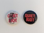 Quiet Riot Vintage 1980s Heavy Metal Pin Button Lot Of 2
