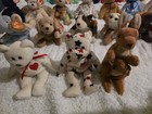 Lot Of 24 Vintage Ty Beanie Babies Bears Animals 1993-1999