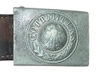 Antique 1935 German Weimar Republic Belt Buckle Gott Mit Uns Eagle W Belt Piece