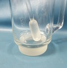 Vtg 11  Clear Glass Cylindrical Martini Pitcher W  Swizzle Frosted Tip Stem