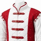Medieval Knight Gambeson Red White Padded Armor Tunic Larp Costume Renaissance