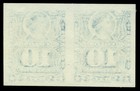 Chile  1885 Columbus  10c Blue Pair - Abnc Proof essay  engr  In Unissued Color