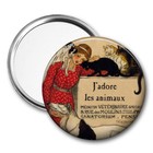 Vintage French Veterinarian Pocket Mirror 