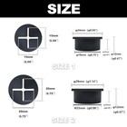 Elane 30 Pcs Rubber Wire Grommets desk Cord Hole Cover wall Grommets For Black