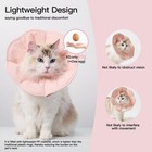 Adjustable Soft Cat Cone Collar - Waterproof Recovery After Surgery  Pink