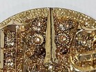 Gold Plated Crystal Belt Buckle By Silver Dagger Mythical Dungeon Theme  295