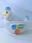 Napco Vintage Ceramic Duck Planter Baby Nursery Mcm Kitschy Decor Hard To Find