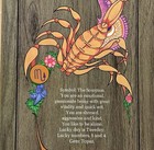 Vintage Mcm Wall Plaque Scorpio Zodiac Astrology Great American Dream Co 1975