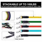 11 Pcs Resistance Band Set Yoga Pilates Abs Exercise Fitness Tube Workout Bands
