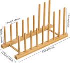 Bamboo Dish Drying Rack And Organizer For Kitchen Storage And Draining Needs