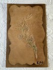 Antique Leather Postcard With Best Wishes Floral Embossed Edwardian C1910