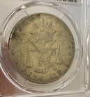 Mexico - 1870 Cn E Large Silver Balance Scale Peso  pcgs Au Detail 