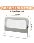 Bed Guard Rail For Toddlers - 32inch Folding Up   Adjustable Heights Baby Bed
