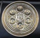 Vintage Mesika G   Sons Handcrafted Brass And Silver-plated Passover Seder Plate