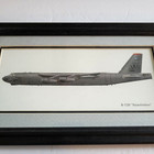 Squadron Graphics Matted Print B-52h Stratofortress 10 5  X 5 5  Framed