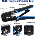 Rj45 Crimp Tool Ethernet Crimper Tool Kit Cat 6 Cat 5e Cat 5 Crimping Tool
