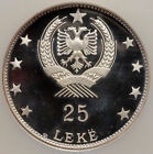 1968 Albania Skanderbeg Lezhe League Turks Proof Silver 25 Leke Ngc Coin I84891