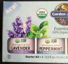 Garden Of Life - Essential Oil Starter Kit Lavender Peppermint Lemon Tea Tree