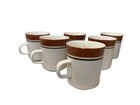 Carousel Stoneware Mugs Cups  Set 6 804 Sienna  Tea Coffee Made In Japan