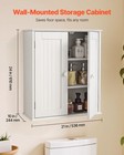 Vevor  bathroom  wall  cabinet  storage  medicine  cabinet  with  2  doors  and  shelves