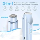 Women   s 2 In 1 Electric Shaver Trimmer Rechargeable Type C Hair Remover