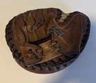 Antique Geo  A  Reach Catcher   s Mitt C 1915   1925 Full Leather Vtg Baseball Glove