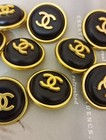 Lot Of 10  22  Mm  Designer Cc  Button Replacement Gold Tone Chanel Button