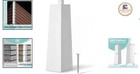 Elegant 8-inch White Aluminum Siding Corners With Nails For Easy Installation