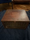 Antique Star Twist Mercerized Sewing Thread Store Display Cabinet Glass Drawers